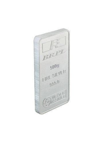 Bangalore Refinery Silver Bar Of 500 Grams in 999 Purity / Fineness