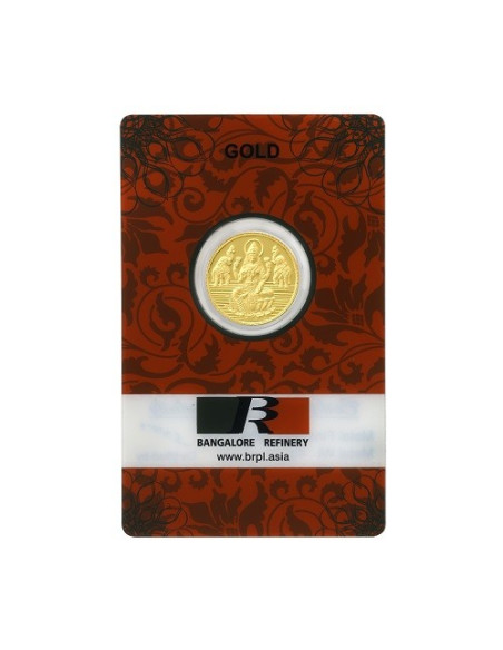 BRPL Bangalore Refinery Lakshmi Gold Coin Of 4 Grams in 24 Karat 999 Purity / Fineness