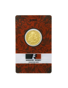 BRPL Bangalore Refinery Ganesh Gold Coin Of 8 Grams in 24 Karat 999 Purity / Fineness