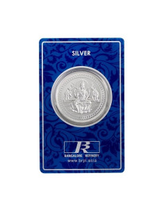 Bangalore Refinery Lakshmi Silver Coin Of 10 Grams in 999 Purity / Fineness