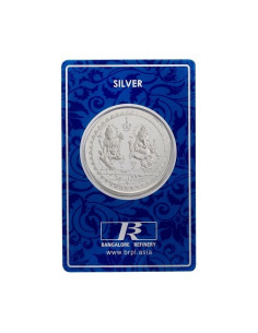 Bangalore Refinery Lakshmi Ganesh Silver Coin Of 10 Grams in 999 Purity / Fineness