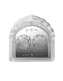 MMTC-PAMP Sukh Samridhi Series Laxmi Ganesh Silver Coloured Coin in Temple Shape of 50 Gram in 999.9 Purity / Fineness