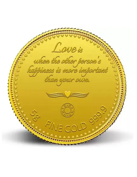 MMTC-PAMP Love Forever Gold Coins of 5 Grams in 24 Karat  999.9 Purity / Fineness