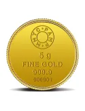 MMTC-PAMP Goddess Lakshmi Gold Coins of 5 Grams 24 Karat in 999.9 Purity / Fineness in Certi Card