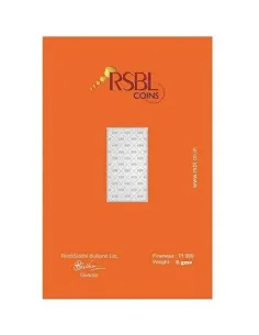 RSBL Platinum Bar Of 5 Gram 999 Purity Fineness