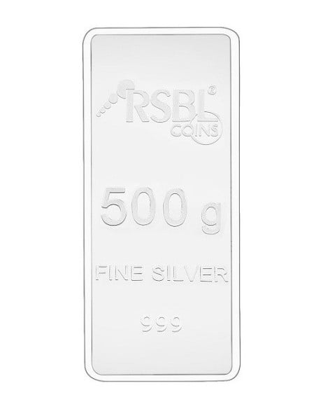RSBL Silver Bar of 500 Grams in 24Kt 999 Purity Fineness