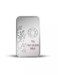 MMTC-PAMP Banyan Tree Silver Ingot Bar of 10 Gram in 999.9 Purity / Fineness in Certi Card