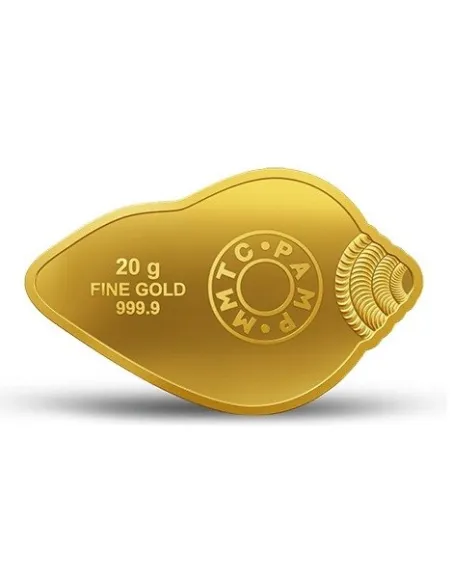 MMTC-PAMP Lakshmi Shankh Shape Gold Coin Of 20 Grams 24 Karat in 9999 Purity / Fineness