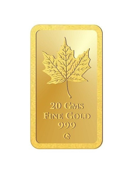 Omkar Mint Lakshmi Gold Bar Of 20 Gram 24Kt Gold 999 Purity Fineness
