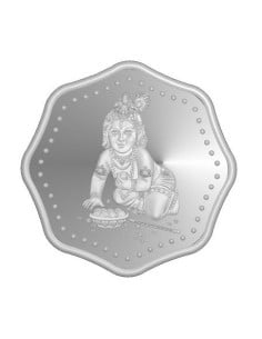 Omkar Mint Octagon Laddu Gopal Silver Coin Of 10 Grams in 999 Purity Fineness