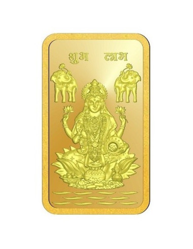 Omkar Mint Lakshmi Gold Bar Of 2 Gram 24Kt Gold 999 Purity Fineness