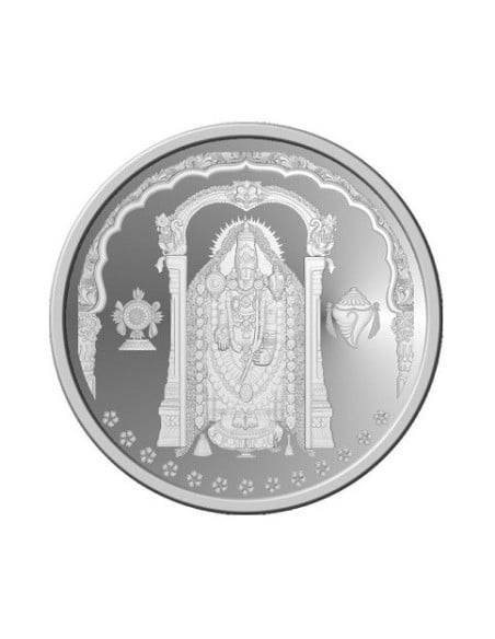 Omkar Mint Tirupati Balaji Silver Coin of 10 Grams in 999 Purity Fineness
