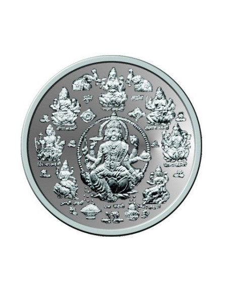 Omkar Mint Ashtalakshmi Silver Coin of 10 Grams in 999 Purity Fineness