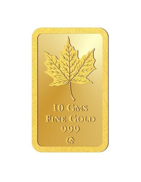 Omkar Mint Kalpataru Gold Bar Of 10 Gram 24Kt Gold 999 Purity Fineness