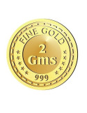 Omkar Mint Flower Gold Coin Of 2 Gram 24Kt Gold 999 Purity Fineness