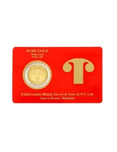 Tribhovandas Bhimji Zaveri & Sons Gold Coin Of 10 Gram 24Kt Gold 999 Purity Fineness