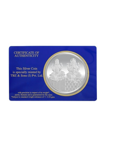 Tribhovandas Bhimji Zaveri & Sons Silver Coin of 20 Grams in 999 Purity Fineness