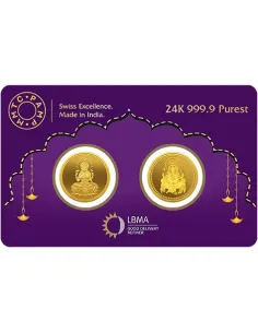 MMTC-PAMP Lakshmi Ganesh Gold Coin Of 4 Grams [ 2 grams x 2 ] in 24 Karat 999.9 Purity / Fineness