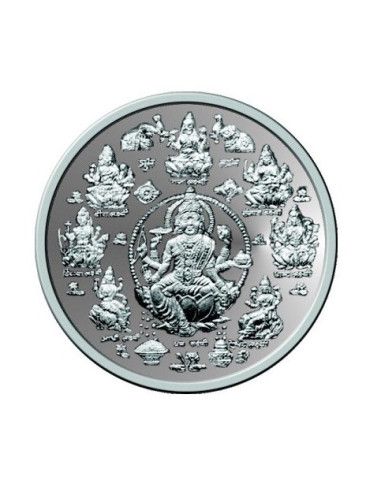 Omkar Mint Ashtalakshmi Silver Coin of 10 Grams in 999 Purity Fineness