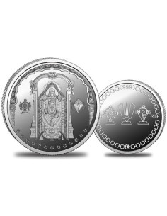 Omkar Mint Tirupati Balaji Silver Coin of 5 Grams in 999 Purity Fineness