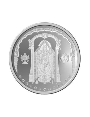 Omkar Mint Tirupati Balaji Silver Coin of 10 Grams in 999 Purity Fineness