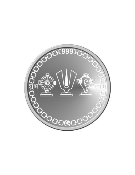 Omkar Mint Balaji Padmavati Silver Coin of 10 Grams in 999 Purity Fineness