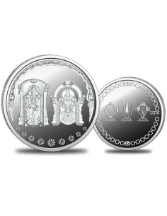 Omkar Mint Balaji Padmavati Silver Coin of 10 Grams in 999 Purity Fineness