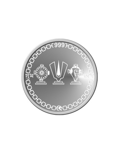 Omkar Mint Balaji Padmavati Silver Coin of 10 Grams in 999 Purity Fineness
