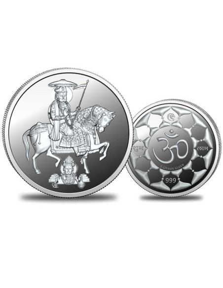 Omkar Mint Rama Peer Dev Silver Coin of 5 Grams in 999 Purity Fineness