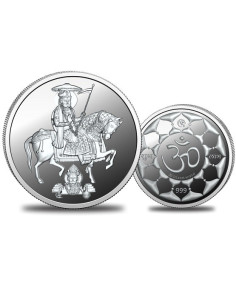 Omkar Mint Rama Peer Dev Silver Coin of 20 Grams in 999 Purity Fineness