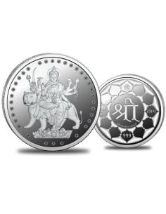 Omkar Mint Durga Silver Coin of 100 Grams in 999 Purity Fineness