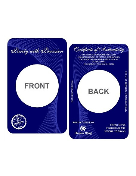 Omkar Mint Jesus Silver Coin of 20 Gram in 999 Purity / Fineness 