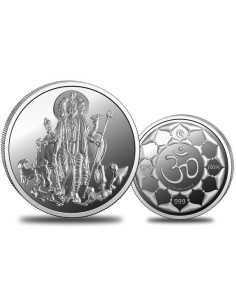 Omkar Mint Dattatreya Silver Coin of 5 Grams in 999 Purity Fineness