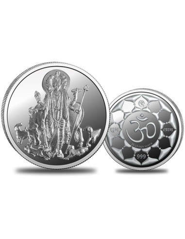 Omkar Mint Dattatreya Silver Coin of 20 Grams in 999 Purity Fineness