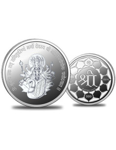 Omkar Mint Gayatri Mata Silver Coin of 20 Grams in 999 Purity Fineness
