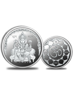 Omkar Mint Ganesh Silver Coin of 5 Grams in 999 Purity Fineness