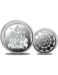 Omkar Mint Ganesh Silver Coin of 50 Grams in 999 Purity Fineness
