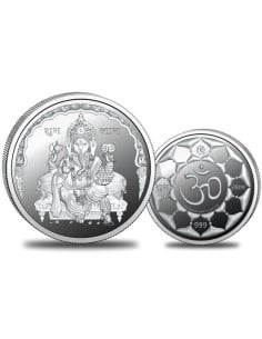 Omkar Mint Ganesh Silver Coin of 100 Grams in 999 Purity Fineness