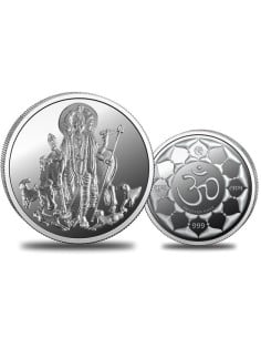 Omkar Mint Dattatreya Silver Coin of 100 Grams in 999 Purity Fineness
