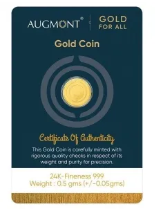 Augmont 0.5 gm Gold Coin 24Kt in 999 Purity