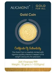 Augmont OM Embossed 10 gm Gold Coin 24Kt in 999 Purity