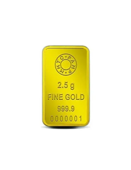 MMTC-PAMP Gold Lotus Bar of 2.5 Grams 24 Karat in 999.9 Purity / Fineness in Certi Card