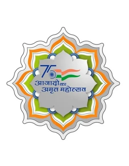 Omkar Mint Aazadi Ka Amrit Mahotsav Color Silver Coin Of 20 Grams in 999 Purity Fineness