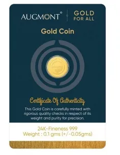 Augmont 0.1 gm Gold Coin 24Kt in 999 Purity