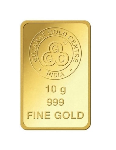 Gujarat Gold Centre Gold Bar Of 10 Gram 24Kt in 999 Purity / Fineness