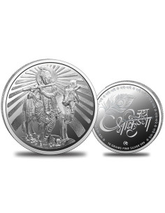 Omkar Mint Krishna Silver Coin of 10 Grams in 999 Purity Fineness