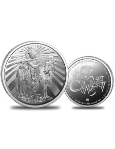 Omkar Mint Krishna Silver Coin of 50 Grams in 999 Purity Fineness