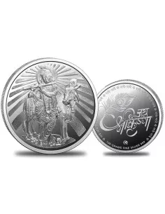 Omkar Mint Krishna Silver Coin of 100 Grams in 999 Purity Fineness