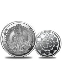 Omkar Mint Ayyapa Swami Silver Coin of 20 Grams in 999 Purity Fineness