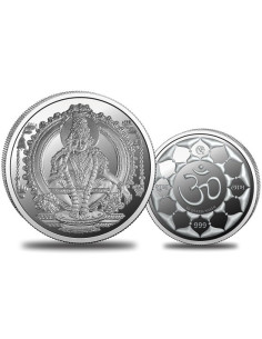 Omkar Mint Ayyapa Swami Silver Coin of 50 Grams in 999 Purity Fineness